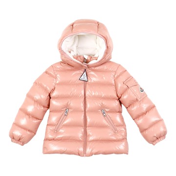 Moncler Enfant Kids 粉色連帽羽絨外套