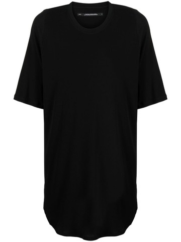 Julius - curved-hem cotton T-shirt - men - Cotton - 1 - Black
