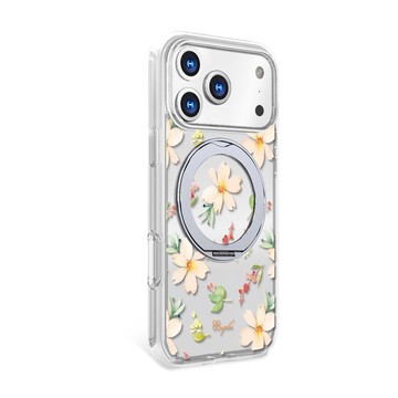 apbs 17/16/15/14/13 軍規360旋轉磁吸立架手機殼-小清新-櫻花