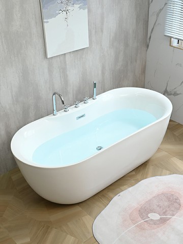 優購生活~亞克力家用小戶型浴缸酒店民宿獨立式可移動無縫一體貴妃網紅浴缸亞克力浴缸 衛浴浴盆 沐浴桶 浴桶 泡泡浴 泡澡桶  亞克力浴缸 保溫小缸