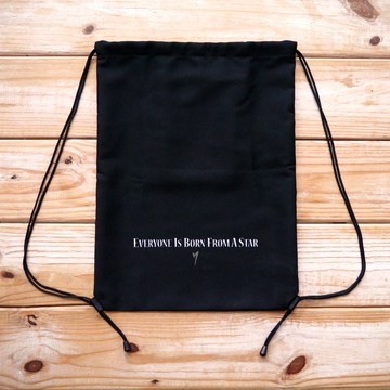 METEOR SPORTSWEAR | 反光設計黑色防潑水束口後背包