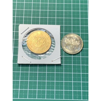 Ω大日本 旧10円 十圓 明治25年銘 検）古銭硬貨貨幣金貨系 レア記念 メダル レプリカ復刻 オメガコイン の27 | LINEショッピング