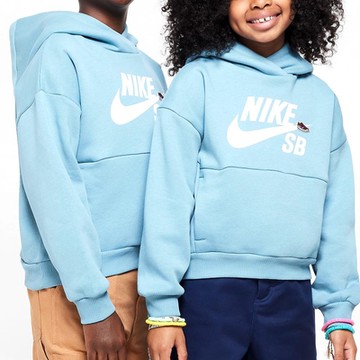 Nike K SB Icon EO FLC HDY 大童 童裝 藍色 運動 休閒 帽T 連帽 長袖 FD3154-464