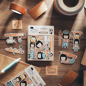 中貼紙 / 4-9 / 鉛筆