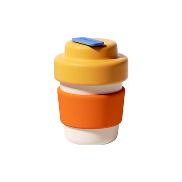 【CHAKO LAB】420ml不鏽鋼陶瓷保溫咖啡杯- 焦糖布丁 HX013A03