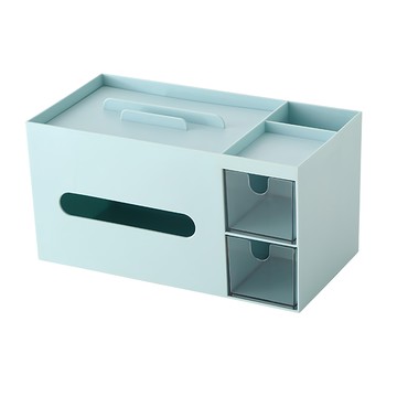 Mass 實用美學多功能桌面收納盒 23 x 11.7 x 12cm 藍色 桌面文具收納  1個