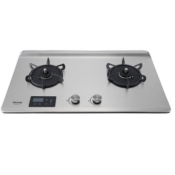 (全省安裝)林內檯面式緻溫二口爐瓦斯爐天然氣RB-A2660S-NG1 ★送陶板屋餐券1張