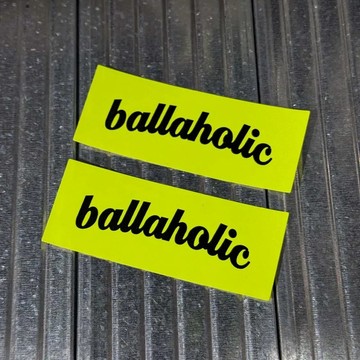 AirRoom 正品現貨 2025AW BALLAHOLIC 字體 Logo 貼紙 (螢光綠偏黃)
