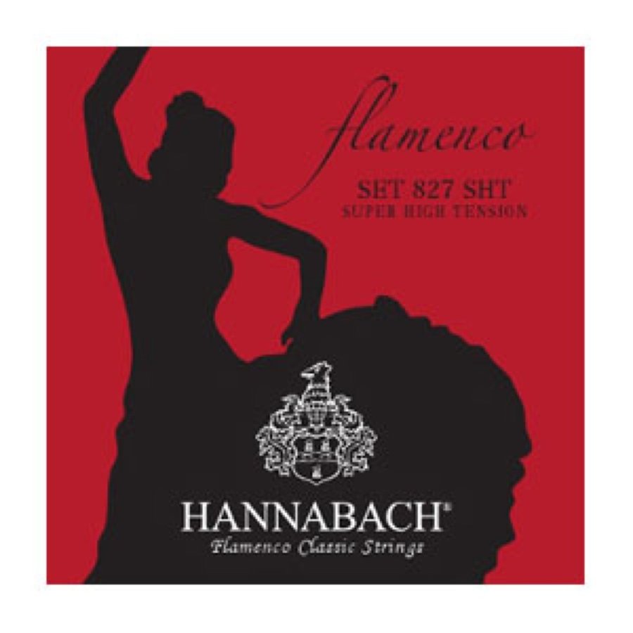 HANNABACH Flamenco SET827SHT RED スーパーハイテンション フラメンコギター弦×6セット