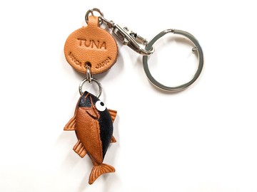 鮪魚 魚 迷你 真皮鑰匙圈 手作日本製 立體造型 VANCA