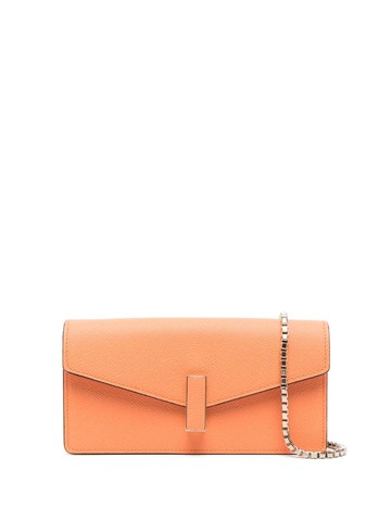 Valextra - Iside leather clutch bag - women - Calf Leather - One Size - Orange