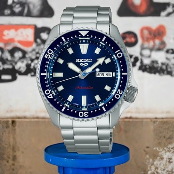 SEIKO 精工 5 Sports SKX 經典復刻機械錶-銀X藍/42.5mm (SRPL83K1/4R36-17K0B)
