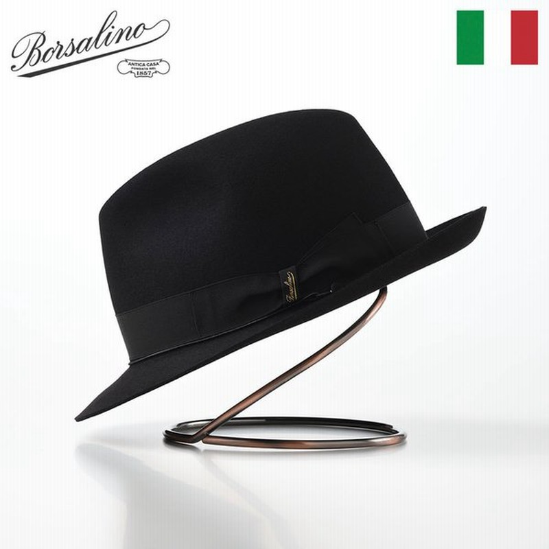 Borsalino 中折れハット フェルトハット メンズ 紳士帽 秋 冬 フォーマル シンプル Charlait Rasato シャルレイ ラザート ブラック ギフト 通販 Lineポイント最大0 5 Get Lineショッピング