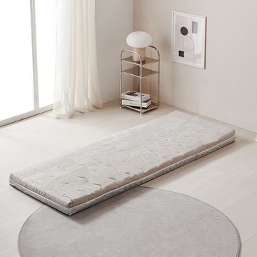 Home Jobs 9區睡眠折疊式薄墊床墊 + 收納帶套組  奶油米色  多功能單人  5cm