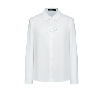 襯衫領休閒上衣/白色 | 5124103101