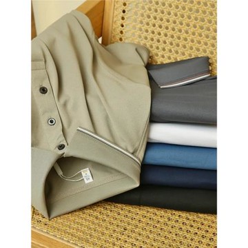 福利款！高支精紗珠地棉！絲滑垂墜！夏季男士商務通勤短袖POLO衫