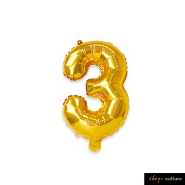 派對佈置珠友鋁箔數字氣球特價19元/金