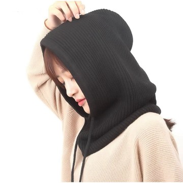👒台灣現貨實拍👒#175秋冬新款 毛線針織圍巾連帽 連帽圍脖 保暖 針織圍脖 圍脖 保暖圍脖 圍巾 脖圍 毛線圍脖