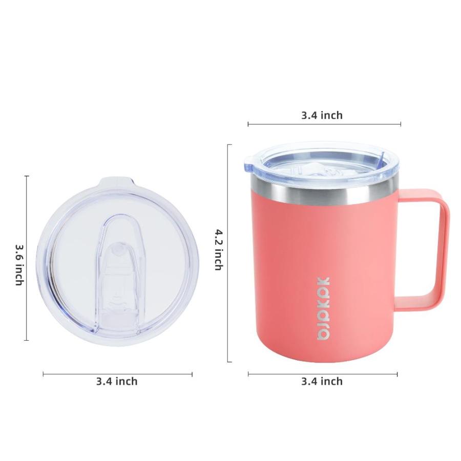 BJPKPK 14oz Coffee Mug with Handle Pack,Stainless Steel Insulated Coffee