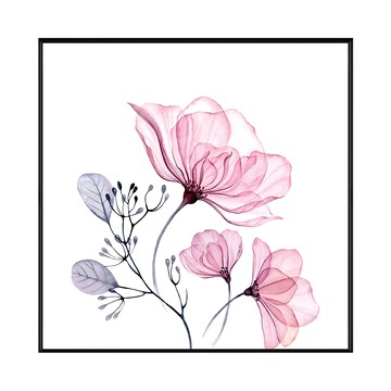 菠蘿選畫所 花香粉調 黑框  40 x 40cm
