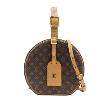 【二手名牌BRAND OFF】LOUIS VUITTON LV 路易威登 棕色 原花帆布 Petite Boite Chapeau 兩用包 M43514