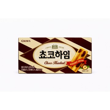 韓國 CROWN 皇冠 榛果可可醬威化酥 47g｜Choco Heim 榛果巧克力夾心酥