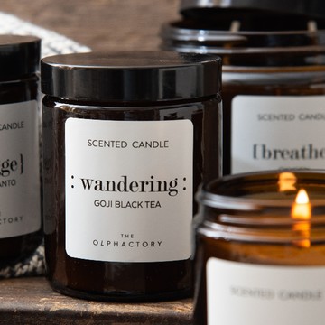 晨霧蜜香│西班牙製 Ambientair 極簡嗅覺 玻璃棕罐蠟燭 135G