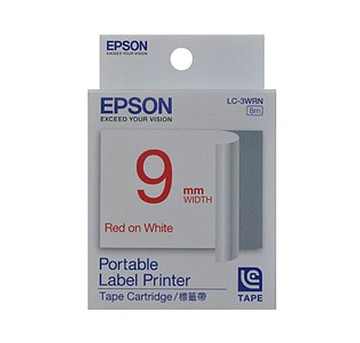 現貨 EPSON 標籤帶 (白底紅字/9mm) /個 LC-3WRN S624002【APP滿額下單4%點數(單一帳號最高1500點)】6/30止