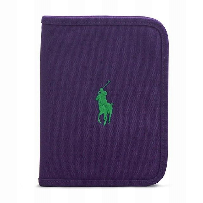 ralph lauren ラルフローレン ラルフ 母子手帳ケース パープル Purple マルチケース キャンバス地 ロゴ刺繍 ブランド 出産祝い  プレゼント ギフト | LINEブランドカタログ