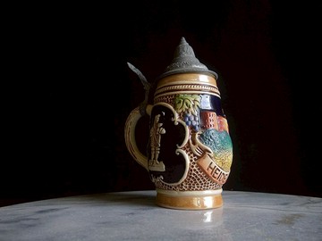 【老時光 OLD-TIME】早期德國海德堡陶瓷啤酒杯