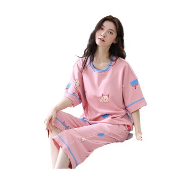 K.W. 韓國繽紛渲染居家睡衣(睡衣/睡裙/家居服/涼感睡衣/連身睡衣)