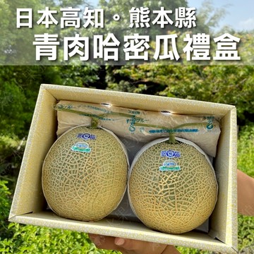 【水果狼】頂級 日本空運高知/熊本縣 青肉哈蜜瓜 禮盒 水果禮盒 中秋禮盒