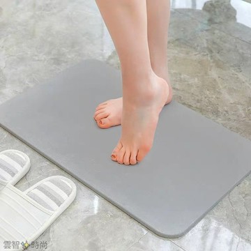 硬式矽藻泥腳墊吸水速幹地墊天然矽藻土腳墊防滑墊浴室衛生間進門廳墊