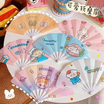 【台灣出貨】創意卡通摺疊扇子兒童夏季活動小禮物學生開學季獎品全班實用禮品小折扇  送禮首選 精緻折疊