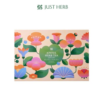 快速出貨【JustHerb香草集 】 四喜滿福花草茶禮 (日安舒壓/晚安休憩/康福茶/朝鮮薊淨化各12入) (附熊超人提袋)純素 無咖啡因 | 禮盒推薦