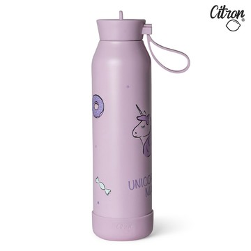 【Citron】矽膠提把三層保溫瓶_500ml_夢幻獨角獸_廠商直送