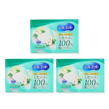 Unicharm 嬌聯 【Super Saver Pack】Silcot Moisturizing Soft Cotton Pads 66pcs x3-美容工具