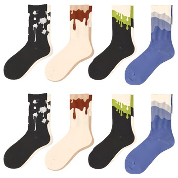 Well Life 悅生活 Best buy 就是潮精梳棉AB襪 Set 8雙  防滑耐磨  透氣舒適  B款  36~43