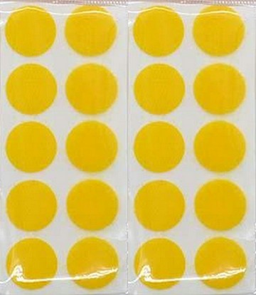 【文具通】LIH WEI 力韋 圓形 造型 粘扣帶 黏扣帶 魔鬼氈 魔鬼沾 子母扣 約直徑約2cm 黃色 E1130055【APP滿額下單10%點數(單一帳號最高1000點)】4/30止