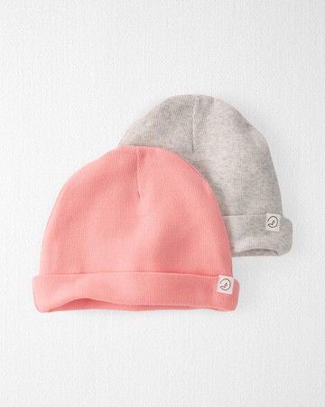 2-Pack Organic Cotton Rib Caps