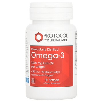 Protocol for Life Balance, Omega-3，1000 毫克，30 粒軟膠囊