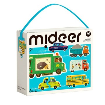 【OOYII吾憶】MiDeer  六合一拼圖- 汽車｜生日禮物、兒童禮物、聖誕禮物｜