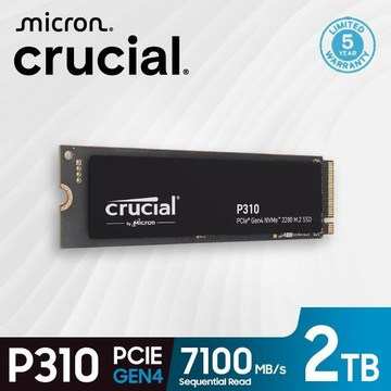 Micron Crucial P310 2TB Gen4 NVMe PCIe M.2 SSD固態硬碟