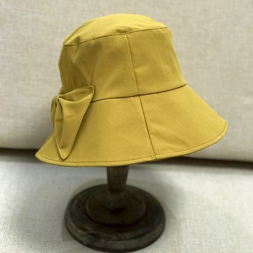 網紅漁夫帽女韓版百搭日系文藝少女春夏遮陽帽開叉蝴蝶結帽子潮1入