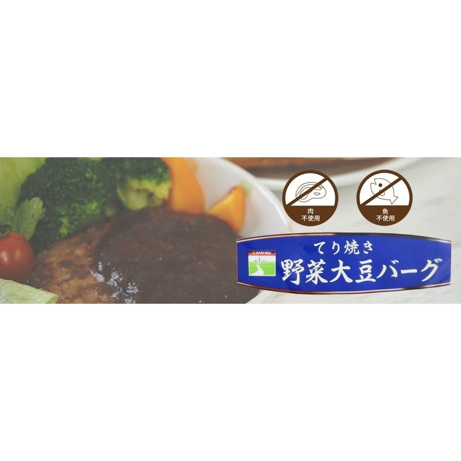 レトルト食品 てり焼き 野菜大豆バーグ  100g 三育フーズ惣菜 ノンコレステロール ベジタリアン