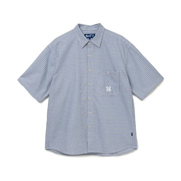BoTT Plaid S/S Shirt Blue