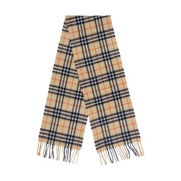 BURBERRY Kids 經典格紋喀什米爾羊毛圍巾