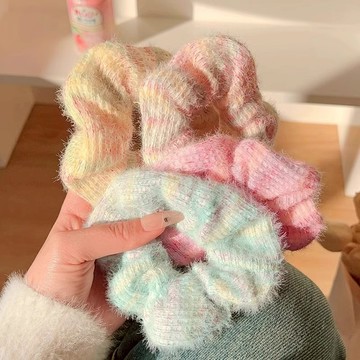 🔥現貨24H秒出🔥溫柔粉嫩色系大腸圈 大腸髮圈 髮圈 毛絨髮圈 髮束 可愛髮圈 少女髮圈 韓系髮圈 百搭髮圈 彩色髮圈