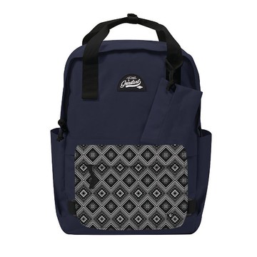 Grinstant混搭可拆組式15.6吋後背包 - 冒險系列 (海軍藍配民族風