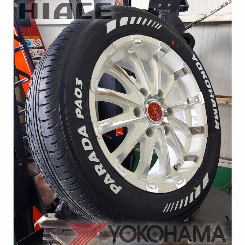 安心梱包 車検対応品 200系ハイエース 200系 タイヤホイールセット 17インチ ヨコハマタイヤ パラダ 215/60R17 ホワイトレター |  LINEショッピング